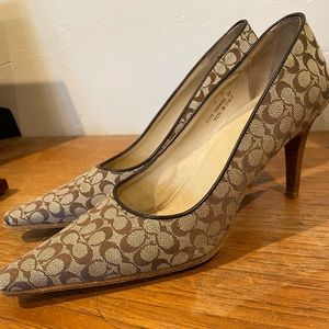 Coach Signature Monogram Pumps